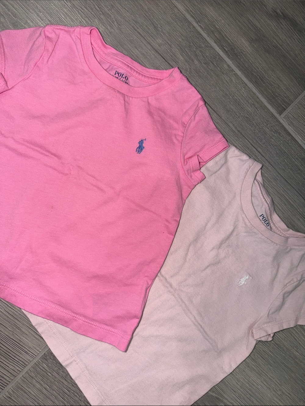 Polo by Ralph Lauren Girls' Pink Short Sleeve Tees - 3T